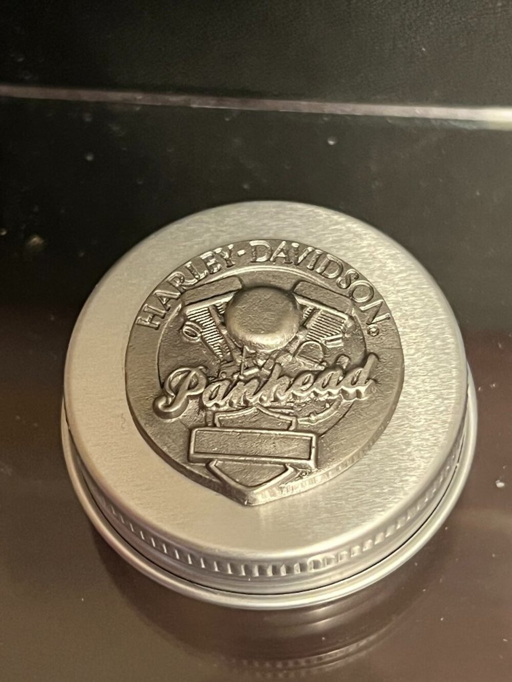 HARLEY-DAVIDSON PANHEAD MOTORCYCLE BIKER PEWTER PILL BOX (HD05)